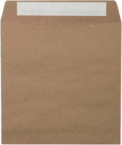 LUXPaper Square Invitation Envelopes | Peel & Press | 8 1/2" x 8 1/2" | Grocery Bag Brown | 70lb. Text | 50 Qty