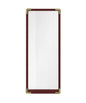 Goodsmart Restaurant Menu Covers - 25 Pack Burgundy 1-Page/2-View 4.25" x 11", Top-Loading Vinyl Menu Holders with Clear Sleeves, Double-Stitched Edge, Leather-Style Café Covers with Gold Corners