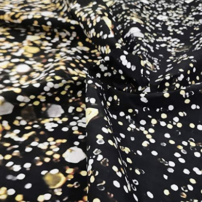 SJOLOON Black and Gold Backdrop Gold Spots Backdrop Vinyl Photography Backdrop Vintage Background for Family Birthday Party Newborn Studio Props 11547(10x10FT)