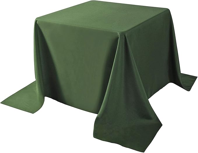 Cupuamon Square Tablecloth 90x90 inch Washable Polyester Fabric Table Cloth for Wedding Party Dining Banquet Decoration（90x90,Willow）