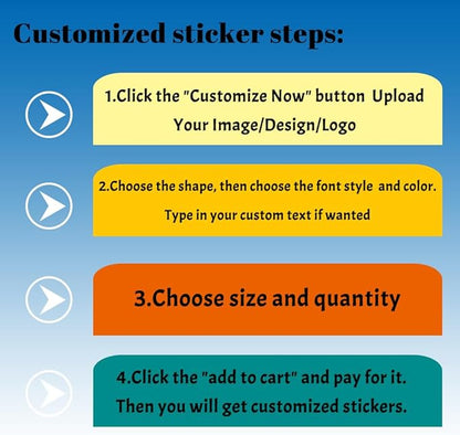 Custom Stickers 70-1000 Personalized Labels for Birthday Party Wedding, Customized Stickers for Business Logo(Square)