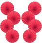 Red Birthday Decorations,DIY Red Paper Fans Hanging Decoration ,Party Supplies Party Fans 12in, Wedding Graduation Events Accessories 30 Color DIY Set （Red）