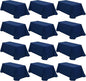 12 Packs 90 x 132 Inch Tablecloth, Navy Blue Polyester Table Cloth for 6ft Rectangle Tables, Stain and Wrinkle Resistant Washable Fabric TableCover for Wedding Banquets Parties Buffet Dining Table