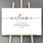 Script Calligraphy Wedding Welcome Signs, Welcome Sign Wedding, Customized Wedding Welcome Sign, Custom Wedding Welcome Sign