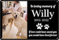 Custom Dog Memorial Metal Signs - Personalized Dog Photo Memory Sign as Dog Memorial Gifts for Loss of Dog, in Loving Memory of Pet Signs for Pet Loss Sympathy Gift