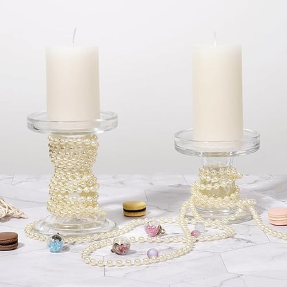 Faux Ivory Pearl Beads Garland - 6mm Christmas Tree Beads 22 Yards Ivory Pearl Strands Spool Pearl String Bead Roll for Wedding Party Christmas Tree Decoration(6mm 22Yards, Ivory)