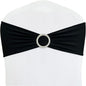 Spandex Chair Sashes Bands 30PCS Stretch Chair Ties Bows with Buckle Slider for Wedding Party Banquet Decoration (Black)…