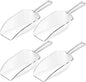 Hestya 4 Pcs Christmas Multi Purpose Clear Plastic Scoops for Candy Buffet Acrylic Kitchen Ice Food Popcorn Scoops for Protein Powders, Ice Cream, Coffee, Tea Jar (7.8 Inch)