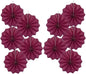 Red Party Decorations,Paper Decorations for Party,Girls Party Decorations Party Paper Fans Bulk 8in,Anniversary Decorations for Party 30 Color DIY Set （Wine Red）