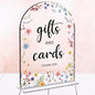 Cards And Gifts Sign, Arch Acrylic Wedding Sign, 5x7 Inch, Wedding Sign Decoration for Wedding Reception & Event Party Table, Bridal Shower Baby Shower Favors for Guests (Flower)