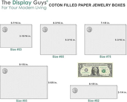 TheDisplayGuys - 25-Pack #53 Kraft Paper Cardboard Gift Boxes/Jewelry Cases w. Cotton Padding & Lid - Light Lavender - (5.4" x 3.9" x 1.0")