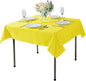 Cupuamon Square Tablecloth 52x52 inch Washable Polyester Fabric Table Cloth for Wedding Party Dining Banquet Decoration（52x52,Yellow）