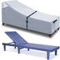 Patio Chaise Lounge Cover with Handles, Outdoor Lounge Chair Cover Waterproof UV Resistant, Patio Furniture Covers with Air Vent (84L x 32W x 32H) inch