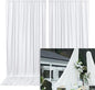 White Backdrop Curtains Wedding Background Drapes White Drapes for Backdrop Decoration Photography Video Studio Props 10x12FT TAYHQ001