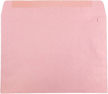 JAM PAPER 9 x 12 Booklet Premium Envelopes - Baby Pink Pastel - 25/Pack