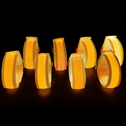 8 Pack LED Bracelets Light Up Wristbands,Glow Flashing Wristbands Glow in The Dark Party Supplies for Party, Festivals, Sports, Camping,Night Events (Yellow)