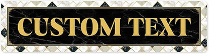 Custom Sign, Custom Street Sign, 11 Font Colors, 13 Font Styles, 4 Hole Options, 22 Sizes, 3x12 Inches, Rust Free DiBound, Fade Resistant, Made in USA by My Sign Center (Marble Tile)