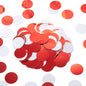 Red White Table Confetti Party Decorations Metallic Circle Dot Confetti, 1.2 Inch, 300pcs