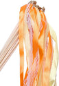 30pcs Lace Ribbon Stick Wands Christmas Birthday Party Streamers Wands Fairy Stick for Wedding Activities (Orange+Lace)