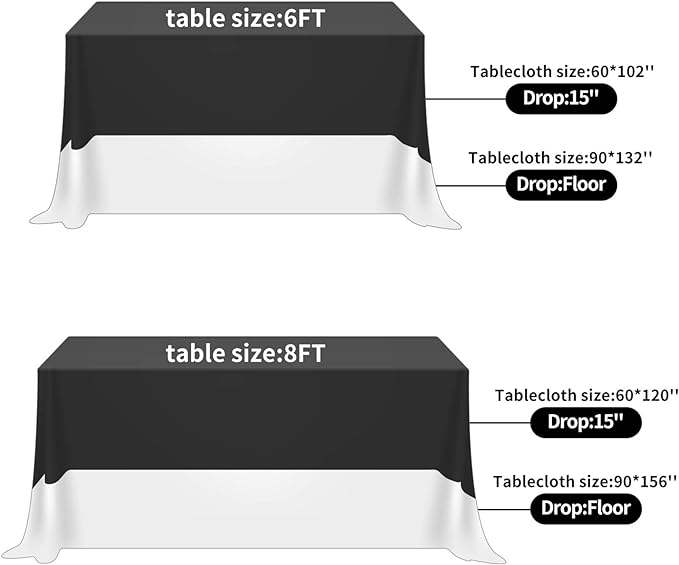 Rectangle Tablecloth 90x156 inch Washable Polyester Fabric Table Cloth for Wedding Party Dining Banquet Decoration（90x156, White）