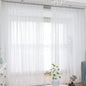 Window White Sheer Curtains 145 Inches Long 2 Panels Sheer Curtain Basic Rod Pocket Panel for Bedroom Children Living Room Yard Kitchen (White, 52" W x 145" L | 2 pcs)