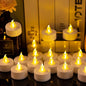 Nancia Tea Lights, 50PACK Flameless LED Tea Lights Candles, Flickering Warm Yellow, 200 Hours Battery-Powered Tea Light, Ideal Party, Wedding, Birthday, Gifts Home Decoration