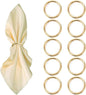 Gold Napkin Rings - 10 Pcs Stainless Steel Napkin Rings,Gold Rotundity Metal Napkin Ring for Table Settings Wedding Christmas Party Dinner Table