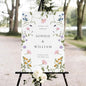 Wildflower Wedding Welcome Sign, Floral Welcome Sign Wedding Template, Wedding Sign, Wedding Sign for Yards