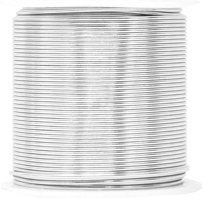 Mandala Crafts 18 Gauge Anodized Aluminum Craft Wire for Jewelry Making - 450 FT Colored Flexible Silver Copper Black Pink Ice Blue Red Wire - Bendable for Bonsai Armature Crafting Sculpting