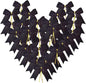50pcs 3-1/2" Black Satin Ribbon Bows with Twist Ties Fish Tail Cutting Satin Bows(Black)