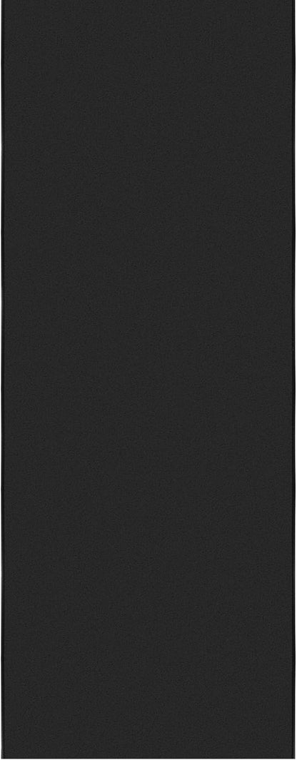 Ottomanson 2x20 Non Slip Extra Long Hallway Runner Rug with Rubber Backing - Solid Modern Kitchen Rug for Bedroom or Living Room, Black, 2' x 20'