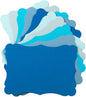 50 Pack Blank Kraft Cards Cardstock Thick Paper Brown Greeting Cards for DIY Gift Card Menus, Baby Shower and Wedding Invitations (Blue, 5 Colors, 5x7IN)