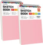 Art Supply Set - Sketching & Drawing Kit, Sketchbook Art Paper for Beginner Artists, Soucolor 9" x 12" Sketch Book, 2-Pack 100 Sheets Spiral Bound Sketchbook, Acid Free