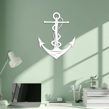 XXQ Anchor Metal Wall Decor, Anchor Metal Wall Art for Bedroom Living Room Dorm Antique Anchor Wall Decor Antique Metal Anchor Farmhouse Decor (Black, 39" x 59" / 100 x 150cm)