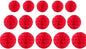 15pcs Honeycomb Balls Decorations 4'' 6'' 8'' Party Honeycomb Ball Flower Tissue Pom Poms Flower Balls Hanging Flower Balls for Party Baby Shower Birthday Wedding Nursery Decor(4'' 6'' 8'' Red)