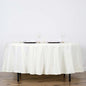 Efavormart Round Tablecloth, 108 Inch Stain & Wrinkle Resistant Washable Table Cloth, Decorative Polyester Fabric Table Cover for Banquet, Wedding, Dining- Ivory