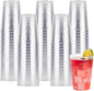 Goodluck 100PCS 10oz Clear Plastic Cups for Party, Disposable Clear Plastic Cups, Cocktail Glasses for Wedding Thanksgiving, Christmas, and Parties