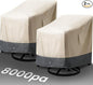Extra Heavy Duty Patio Chair Covers Waterproof Up to 8000pa, 2 Pack Patio Furniture Covers for Outdoor Swivel/ Rocking Chair/ Adirondack Chairs, Outdoor Seat Cover with Air Vents, 33"W x 35"D x 38.5"H
