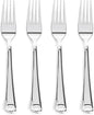 Prestee 300 Plastic Forks Heavy-Duty, Heavyweight Silverware Forks, Fancy Plastic Cutlery, Elegant Disposable Fork Pack, Bulk Disposable Flatware, Silver Fork for Christmas Holiday (Silver)