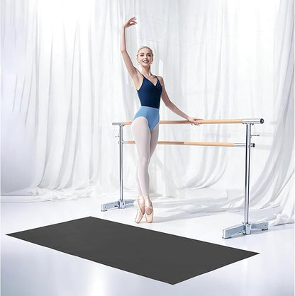 VEVOR Dance Floor, 6.6' x 3' Portable Yoga Mat with Organizer Bag, 1.5 mm Thick Workout Mats, Non-Slip Floor Mats for Practicing at Home, Studios, Stage