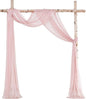 Floroom Wedding Arch Draping Fabric 2 Panels 20Ft Dusty Rose Chiffon Fabric Drapes Arbor Drapery Wedding Ceremony Reception Swag Decorations
