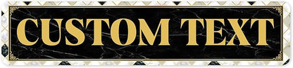 Custom Sign, Custom Street Sign, 11 Font Colors, 13 Font Styles, 4 Hole Options, 22 Sizes, 4x18 Inches, Rust Free DiBound, Fade Resistant, Made in USA by My Sign Center (Marble Tile)