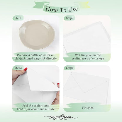 50 Pack 5x7 Envelopes Letter Size, White A7 Envelopes Self Seal for Wedding Invitation, Envelope 5.4x7.6 for Greeting Cards, Photos, Baby Shower, Graduation, Thank You Cards, Announcements