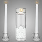 Irenare Unity Candles with Holder for Wedding Ceremony Wedding Decortions Accessories Glass Candle Holder Pillar Candle for Formal Events Church(Lace)