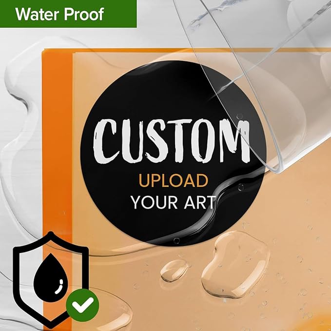 Custom Stickers for Weddings, Birthdays & Businesses - Personalized Labels with Your Logo - Waterproof, Fade and Heat Resistant - Pack of 100-1000 (Custom Image, 2.5 Inch)