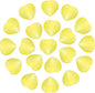 PATIKIL 20 Pcs Natural Heart Shaped Crystal Stone, 0.6 Inch Mini Polished Love Gemstone Crystal, Pocket Rock Engraved Worry Stones for Women Gifts Meditation, Bright Yellow