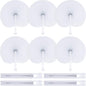 ZWIN 48 Pcs Paper Fans Wedding Paper Fans for Guests Pocket Folding Paper Fans with Plastic Handle White Blank Paper Fans for Guests Celebartion Party Decoration