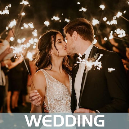 12-inch 50 Pieces Sparklers Wedding Send-Off,Suitable for Celebratory Holidays Such as Easter,Wedding Favors,Holiday Revelry and More（3-5 Days Deliveried） (12-inch 50 Pieces)