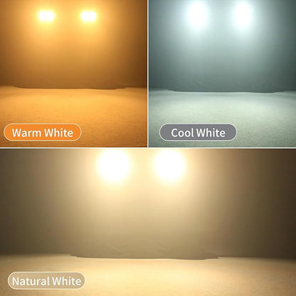 Stage Lights, 4X100W COB Spotlight LED Par Can Retro Lights, 2 in 1 Cool White & Warm White DMX512 Sound Activated Blinder Uplights for Events Parties Wedding Church Concert Studio Show Dance - 4Packs