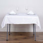 Efavormart 54x54 White Wholesale Linens Seamless Polyester Square Linen Tablecloth for Wedding Banquet Party Restaurant